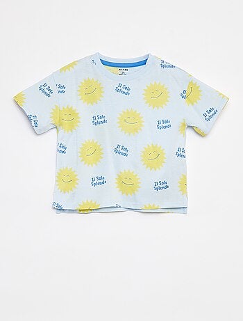 T-shirt de manga curta com motivo