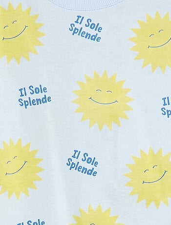 T-shirt de manga curta com motivo