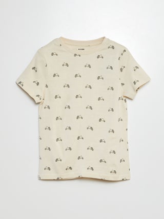 T-shirt de manga curta com motivo