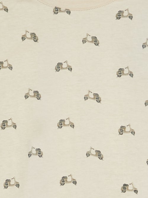 T-shirt de manga curta com motivo - Kiabi