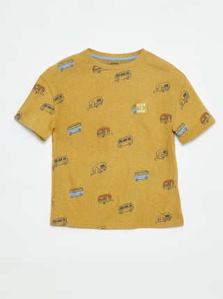 T-shirt de manga curta com motivo