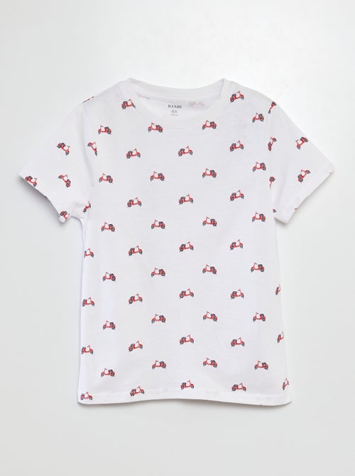 T-shirt de manga curta com motivo - Kiabi