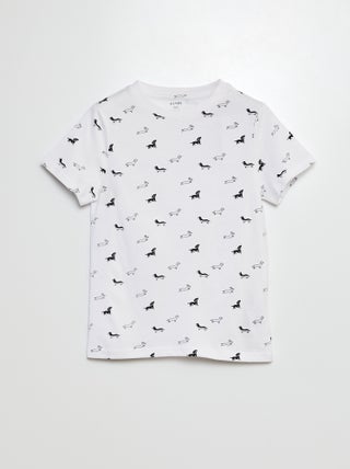 T-shirt de manga curta com motivo