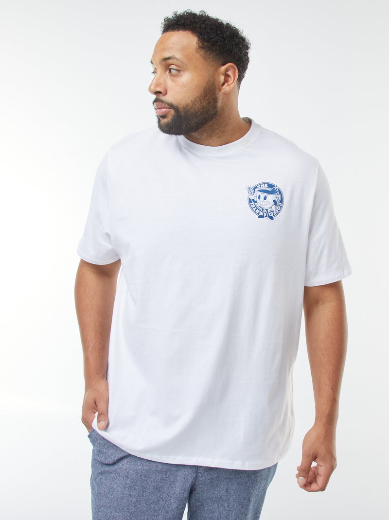 T-shirt de manga curta com motivo Branco - Kiabi