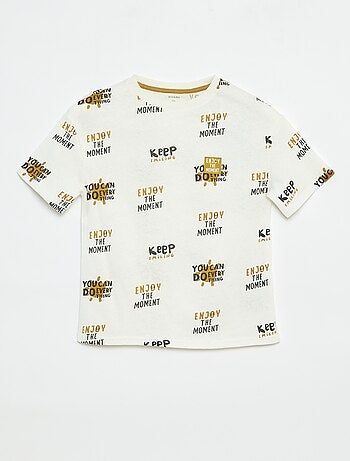 T-shirt de manga curta com motivo