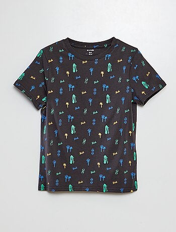 T-shirt de manga curta com motivo