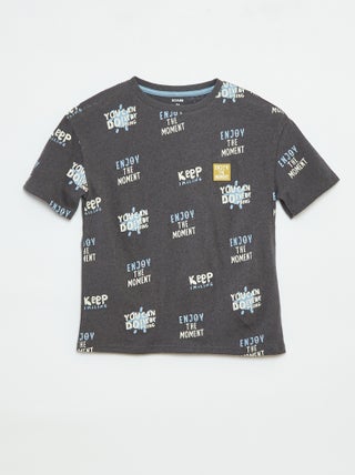 T-shirt de manga curta com motivo