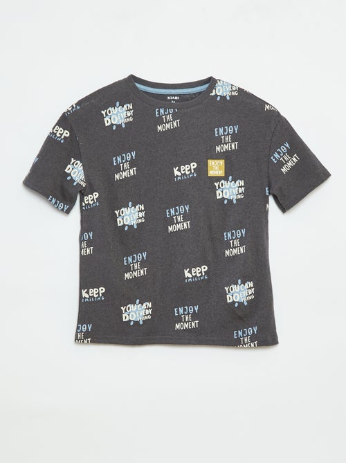 T-shirt de manga curta com motivo - Kiabi
