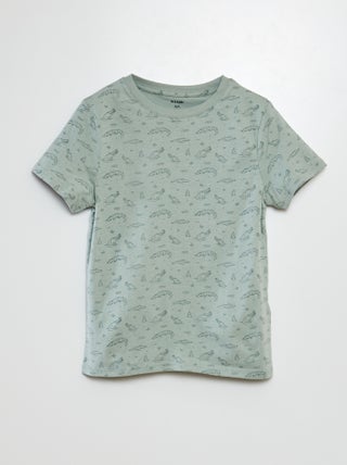 T-shirt de manga curta com motivo