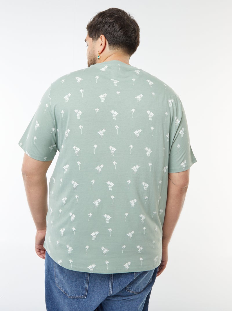 T-shirt de manga curta com motivo Verde - Kiabi