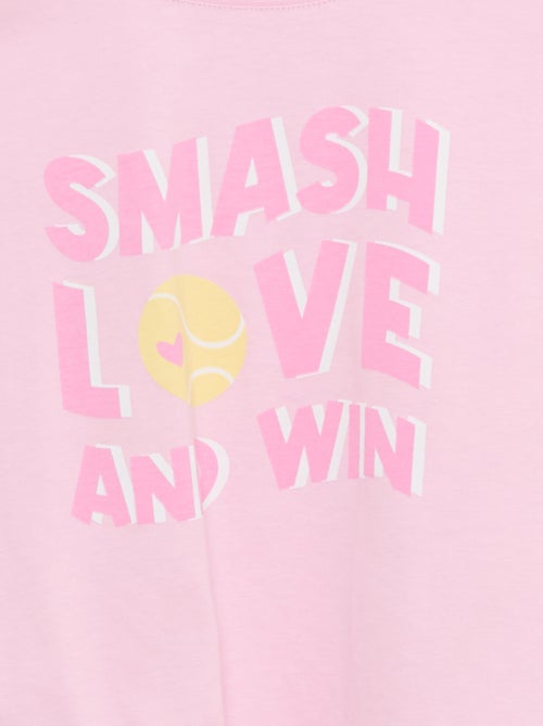 T-shirt de manga curta com nó na base - Kiabi