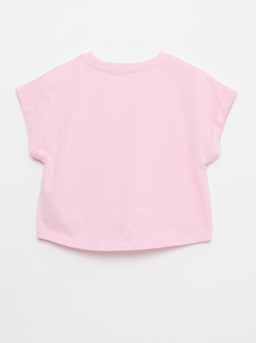 T-shirt de manga curta com nó na base - Kiabi