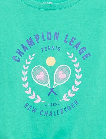 T-shirt de manga curta com nó na base