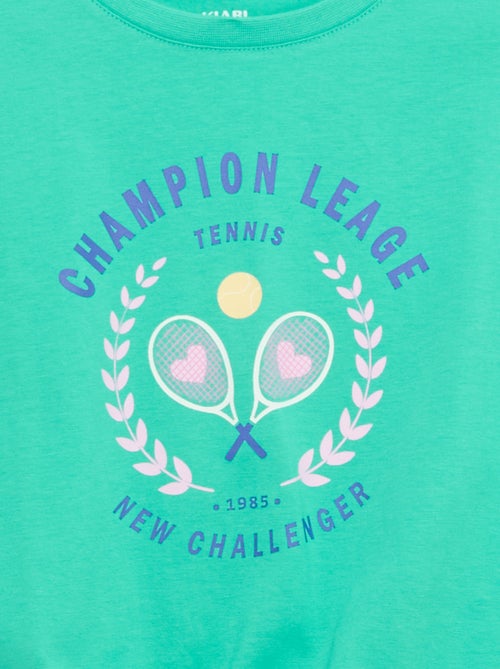 T-shirt de manga curta com nó na base - Kiabi