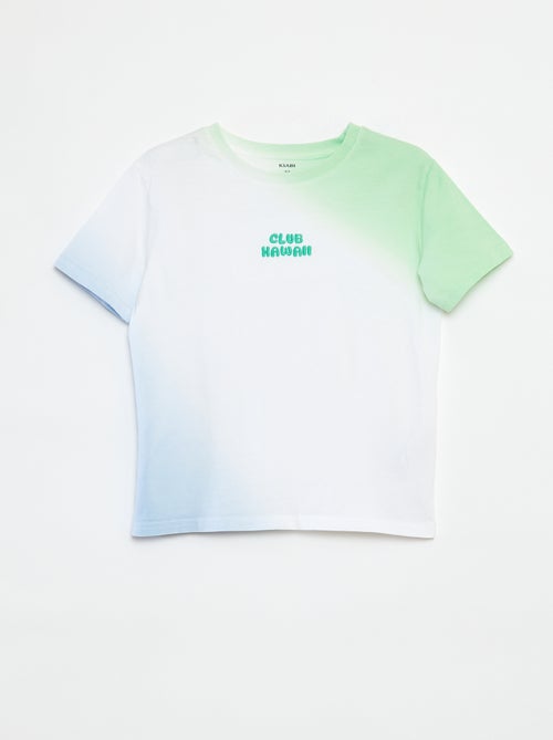 T-shirt de manga curta com tie and dye - Kiabi
