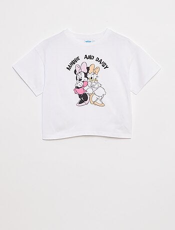 T-shirt de manga curta cropped 'Minnie' 'Disney'