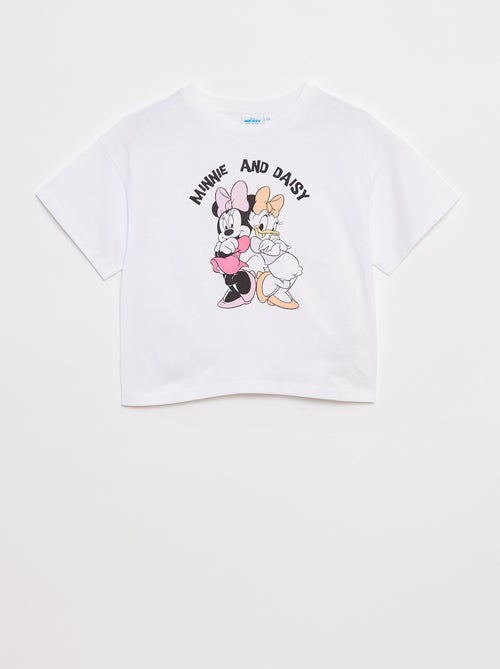 T-shirt de manga curta cropped 'Minnie' 'Disney' - Kiabi