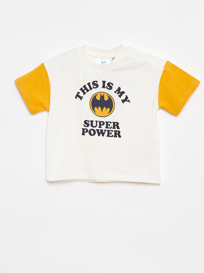 T-shirt de manga curta 'DC Comics' BRANCO - Kiabi