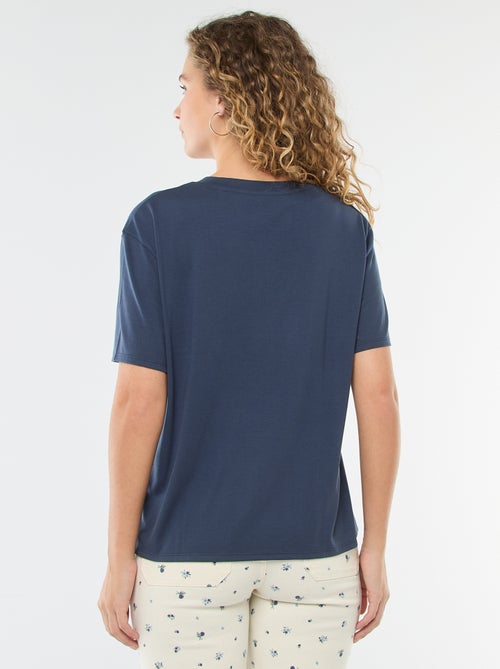 T-shirt de manga curta, decote em bico - Kiabi