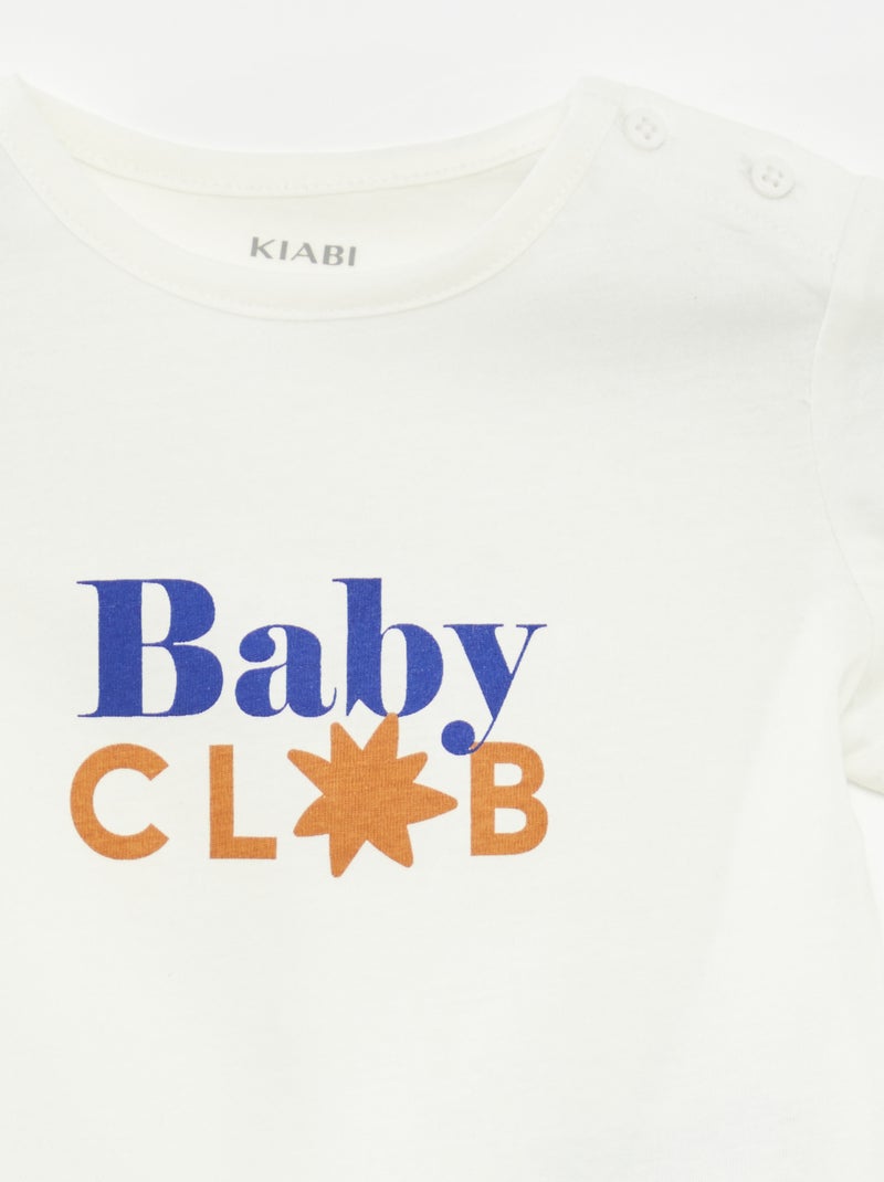T-shirt de manga curta 'Dia da Mãe' BRANCO - Kiabi