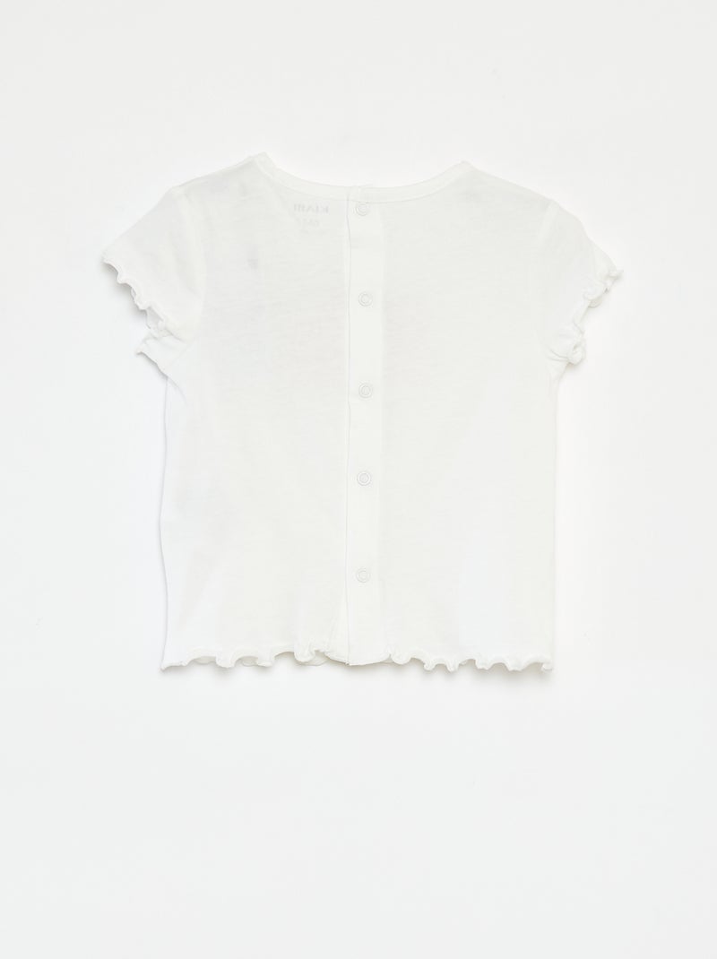 T-shirt de manga curta 'Dia da Mãe' BRANCO - Kiabi