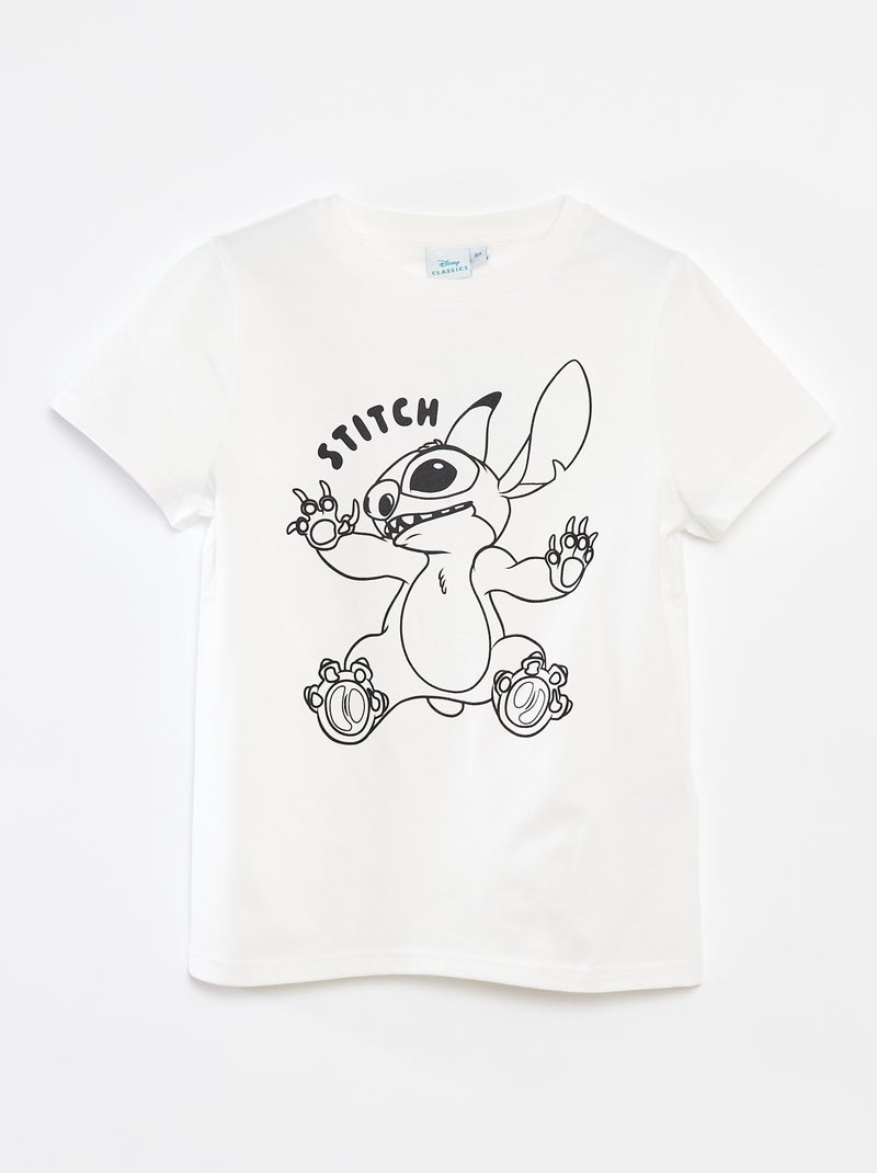 T-shirt de manga curta 'Disney' Branco - Kiabi