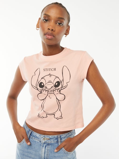 T-shirt de manga curta 'Disney' 'Stitch' - Kiabi