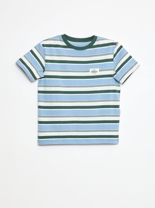 T-shirt de manga curta e às riscas