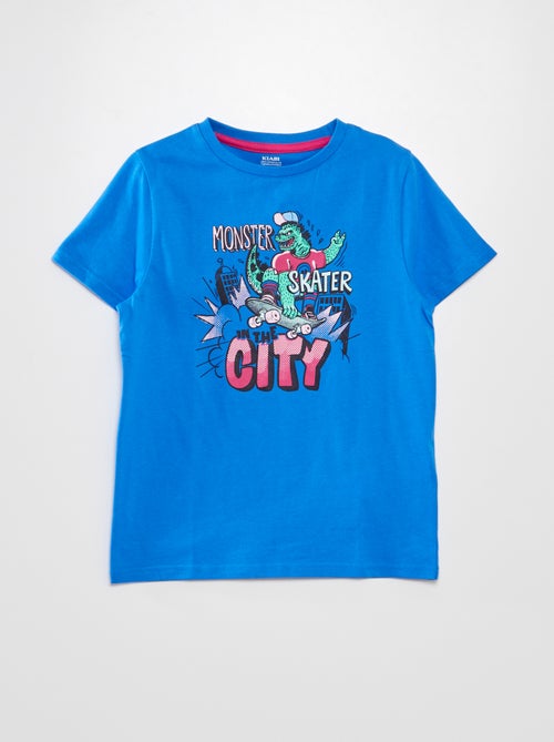 T-shirt de manga curta e gola redonda - Kiabi