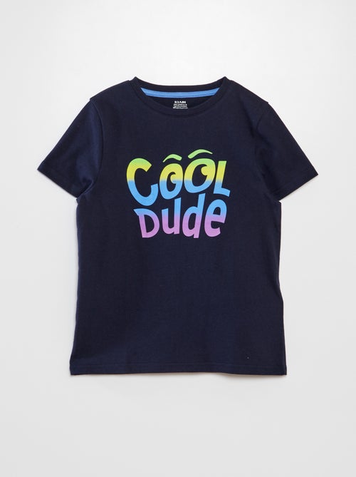 T-shirt de manga curta e gola redonda - Kiabi