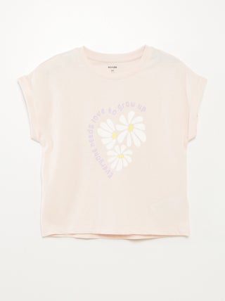 T-shirt de manga curta e gola redonda