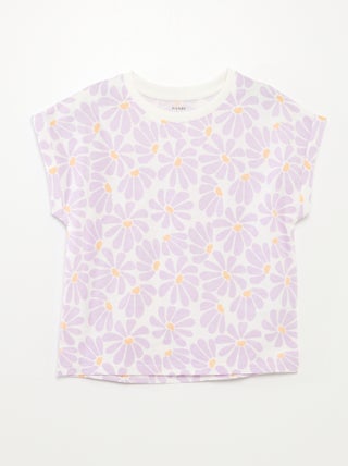 T-shirt de manga curta e gola redonda