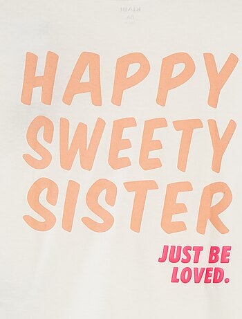 T-shirt de manga curta e gola redonda com desenho