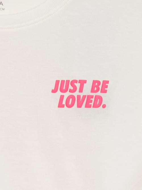 T-shirt de manga curta e gola redonda com desenho - Kiabi