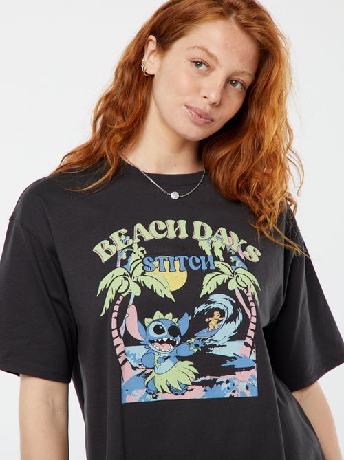 T-shirt de manga curta e gola redonda 'Disney' - Kiabi