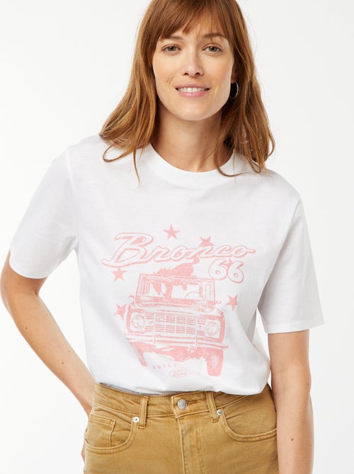 T-shirt de manga curta e gola redonda 'Ford' - Kiabi