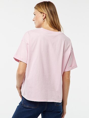 T-shirt de manga curta e gola redonda 'Mickey Mouse' 'Disney'