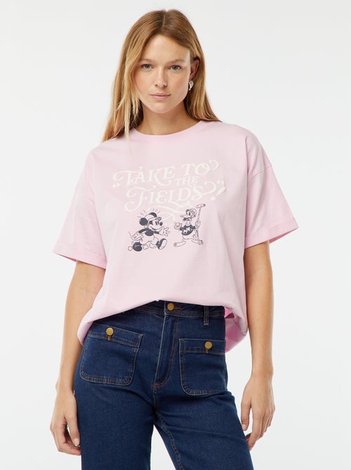 T-shirt de manga curta e gola redonda 'Mickey Mouse' 'Disney' - Kiabi