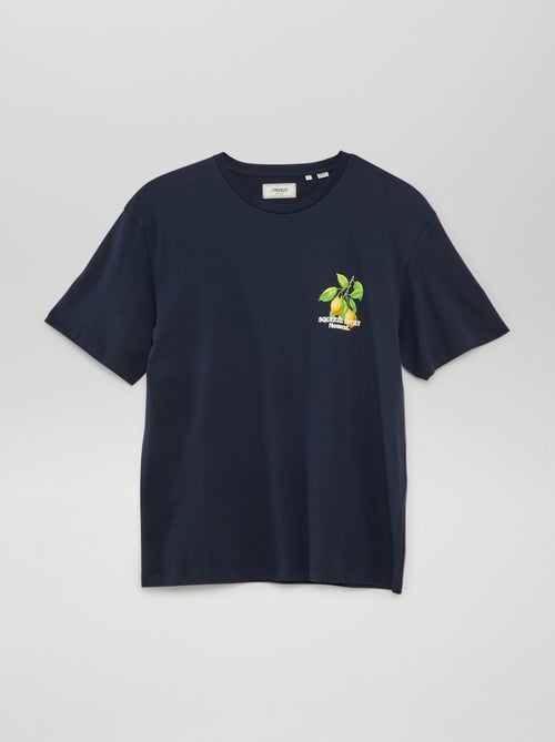 T-shirt de manga curta e gola redonda 'Produkt' - Kiabi