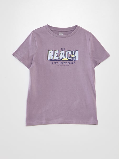 T-shirt de manga curta e gola redonda - Kiabi