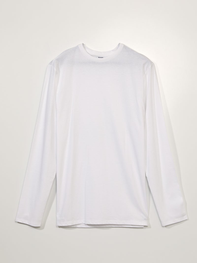 T-shirt de manga curta em jersey +1,90 m Branco - Kiabi