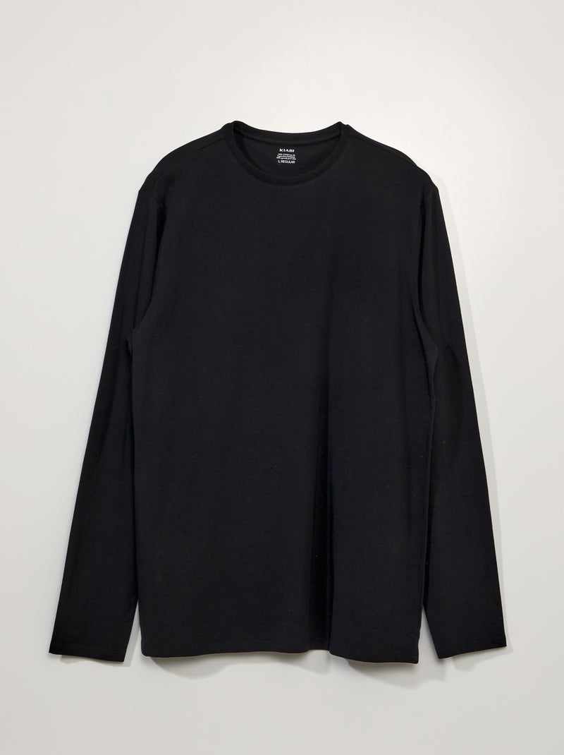 T-shirt de manga curta em jersey +1,90 m Preto - Kiabi