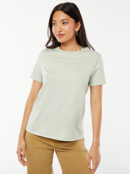 T-shirt de manga curta em jersey - Kiabi T-shirt de manga curta em jersey - Kiabi