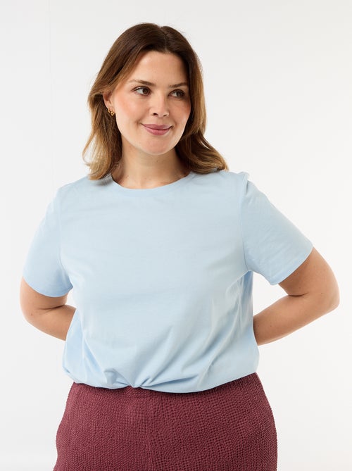 T-shirt de manga curta em jersey - Kiabi