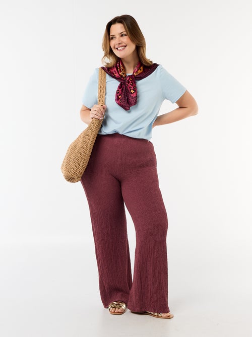 T-shirt de manga curta em jersey - Kiabi