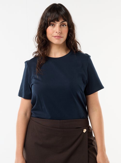 T-shirt de manga curta em jersey - Kiabi