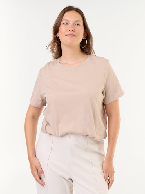 T-shirt de manga curta em jersey - Kiabi