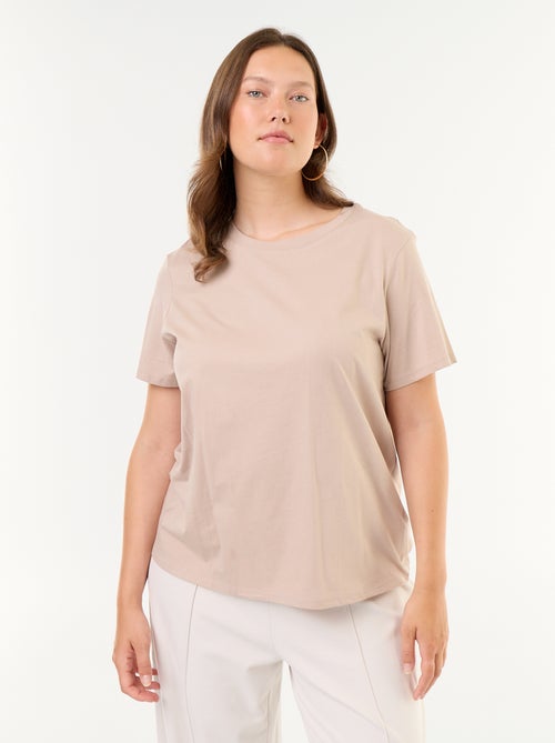 T-shirt de manga curta em jersey - Kiabi