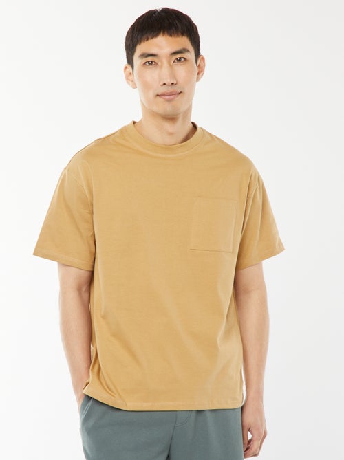 T-shirt de manga curta em jersey - Kiabi