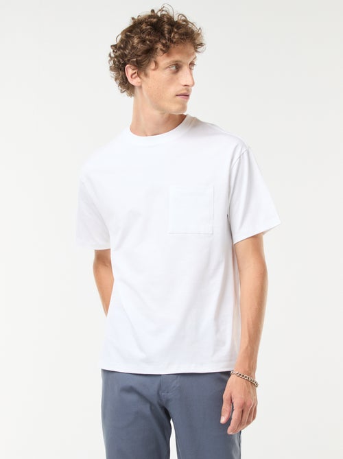 T-shirt de manga curta em jersey - Kiabi
